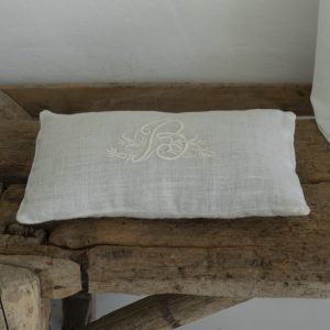 Cojín Lino Blanco Rectangular