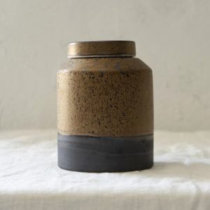 Jarrón con Tapa Cerámica Pequeño