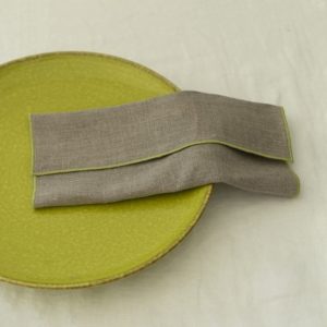 Servilleta Lino Liso Verde