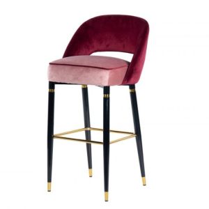 Taburete Velvet Norfolk Rosa