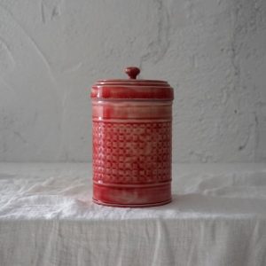 Bote Pequeño Cuadrados Rojo