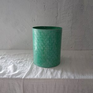 Papelera Rombos Verde Agua