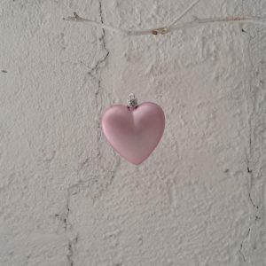 Colgante Corazón Rosa Mate