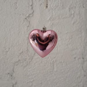 Colgante Corazón Rosa Brillante