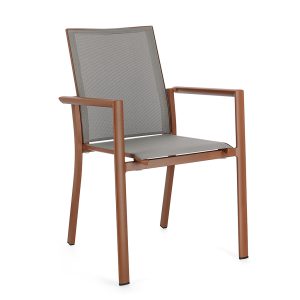 Silla Aluminio Konnor Terracota x4