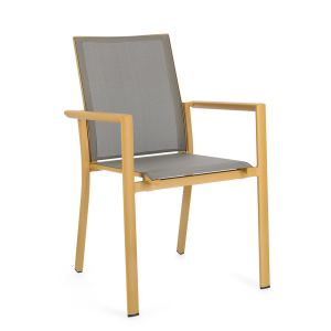 Silla Aluminio Konnor Mostaza x4